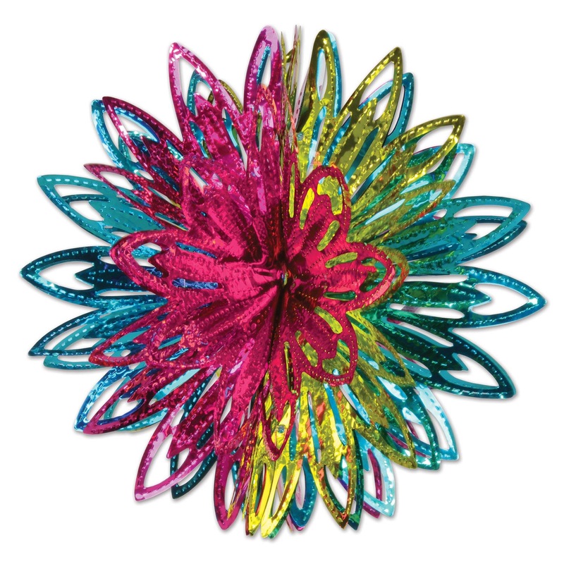 24 Piece Beistle Party Metallic Starburst Balls