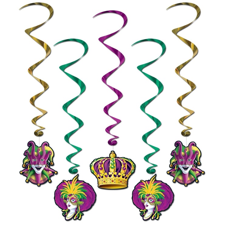 30 Piece Beistle Mardi Gras Whirls