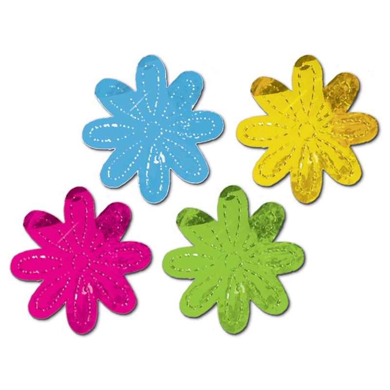 48 Piece Beistle Metallic Flower Party Silhouettes