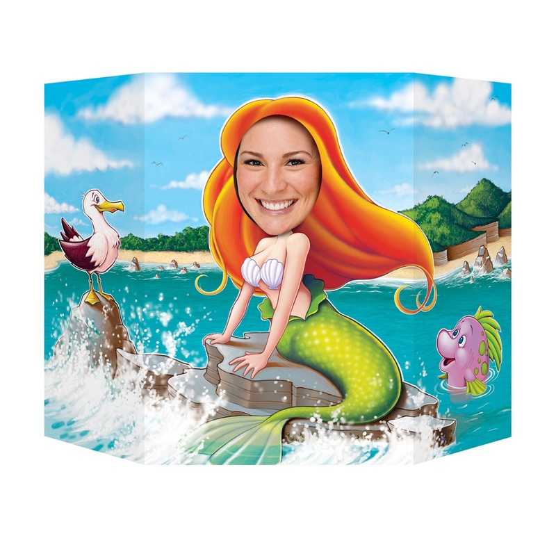 6 Pack Beistle Luau Party Mermaid Photo Prop
