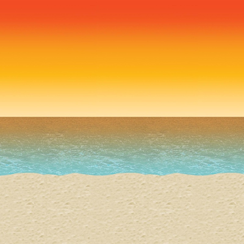 6 Pack Beistle Luau Sunset Backdrop