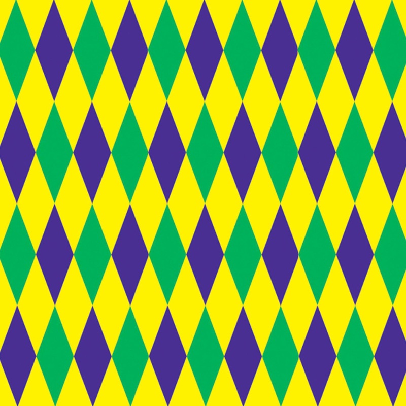 6 Pack Beistle Mardi Gras Harlequin Backdrop