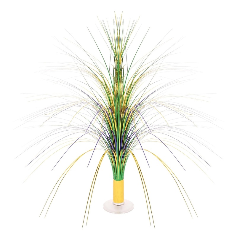 6 Pack Beistle Mardi Gras Metallic Spray Centerpiece
