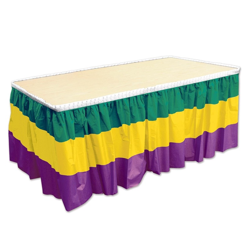 6 Pack Beistle Mardi Gras Table Skirting