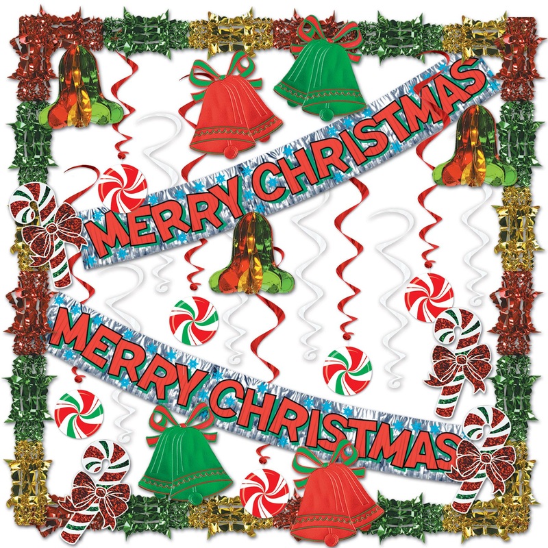 Beistle 29 Piece Merry Christmas Metallic Decorating Kit