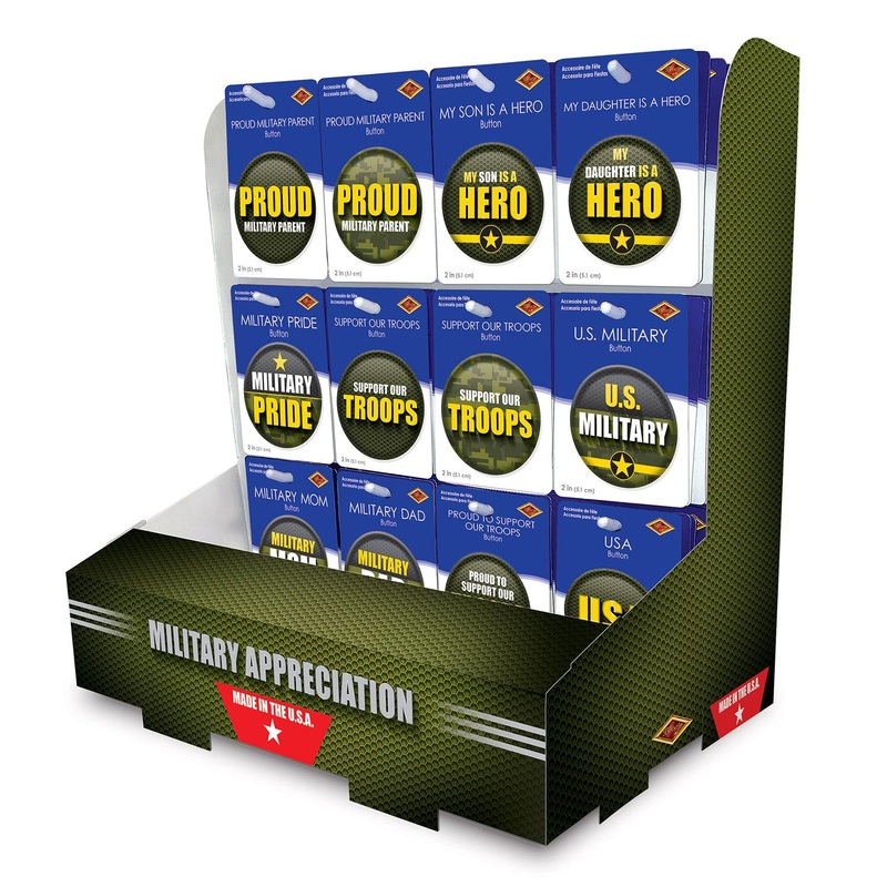 108 Piece Beistle Army Military Appreciation Counter Display