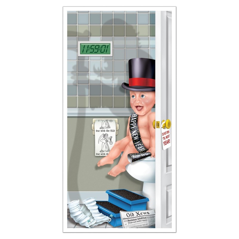 12 Pack Beistle Happy New Year Restroom Door Cover