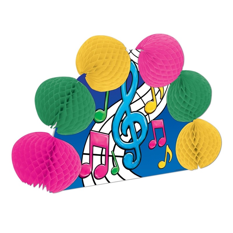 12 Pack Beistle Musical Notes 2-Sided Party Centerpiece