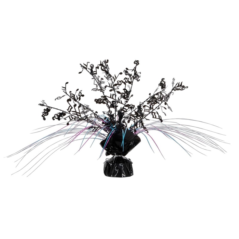 12 Pack Beistle Musical Notes Party Centerpiece - black - cerise - turquoise