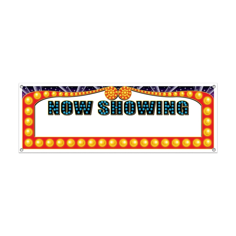 12 Pack Beistle Now Showing Party Sign Banner