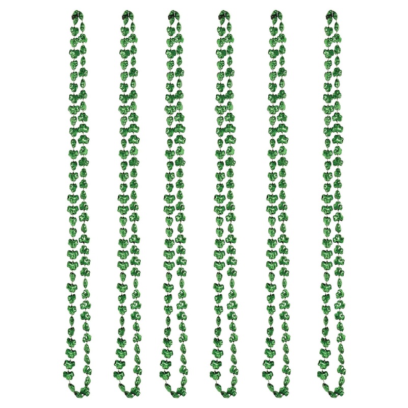 12 Pack Beistle St. Patrick's Day Mini Shamrock Bead Necklaces