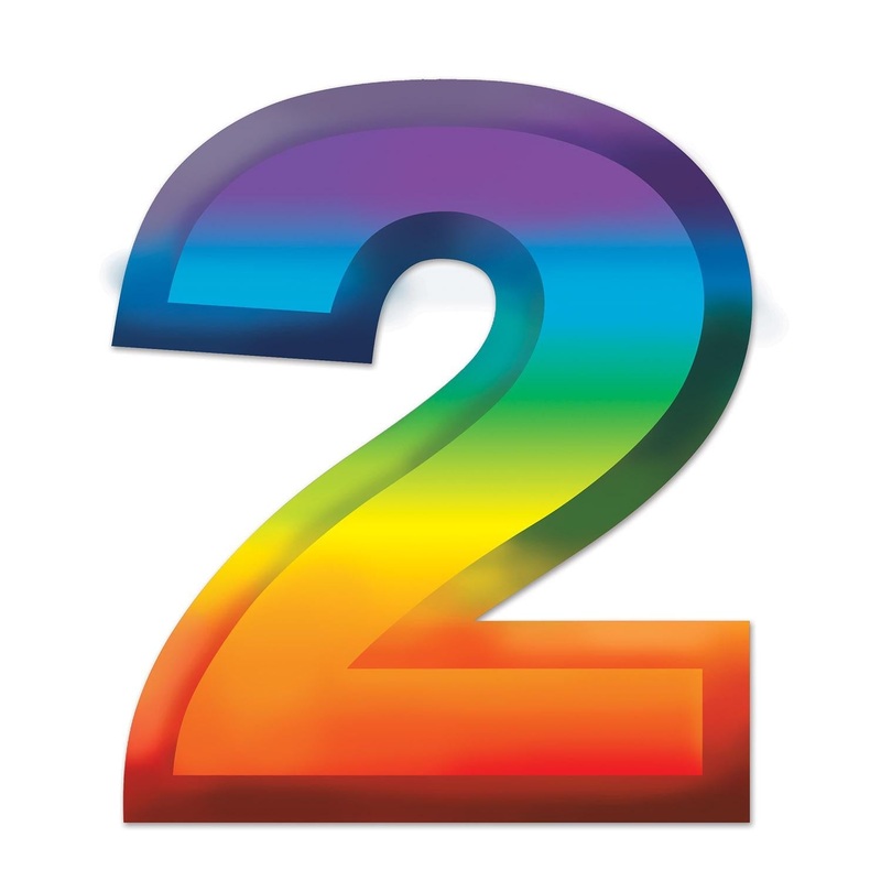 24 Pack Beistle Multi-Color Plastic 3-D Party Number 2