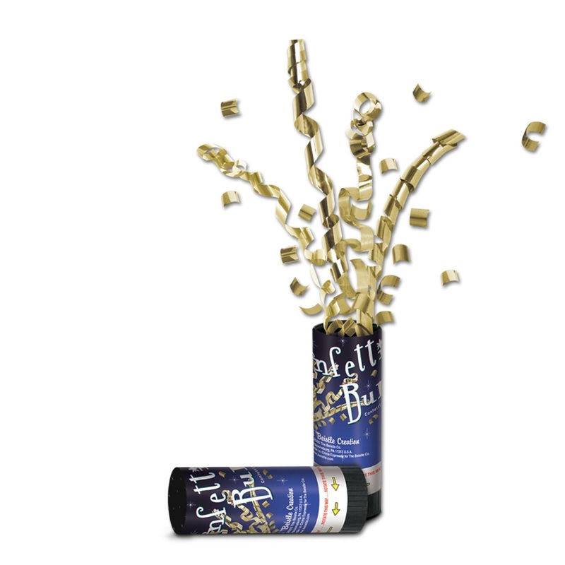 24 Pack Beistle New Year Confetti Bursts - gold