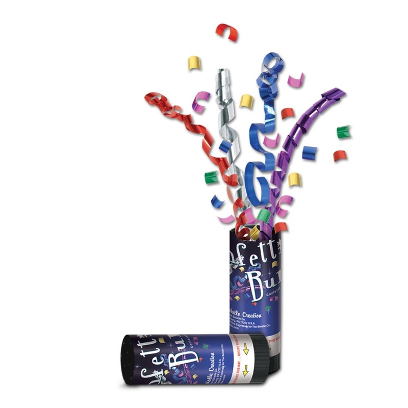 24 Pack Beistle New Year Confetti Bursts - multi-color