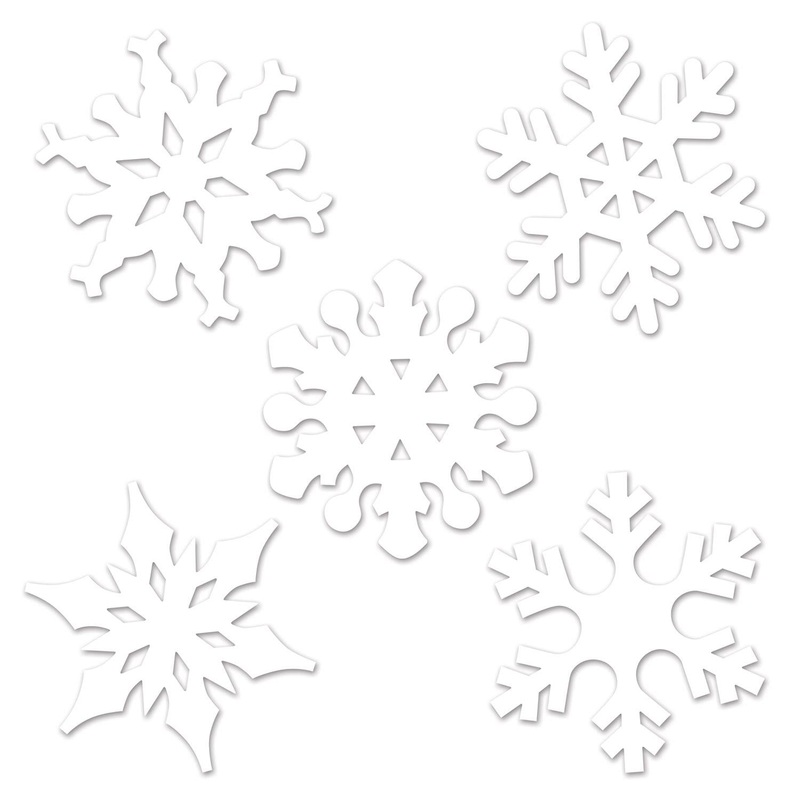 240 Pack Beistle Christmas Mini Snowflake Cutouts