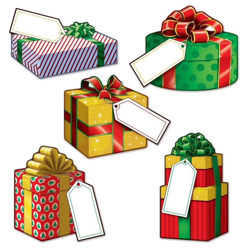 240 Pack Beistle Mini Christmas Gift Cutouts