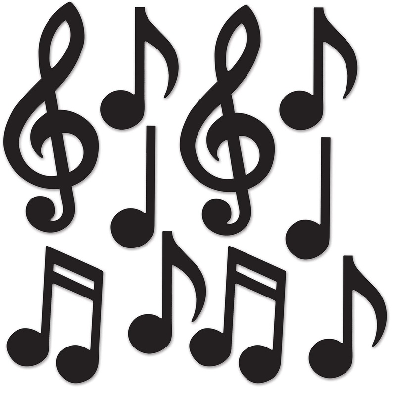 240 Piece Beistle Mini Musical Notes Party Silhouettes