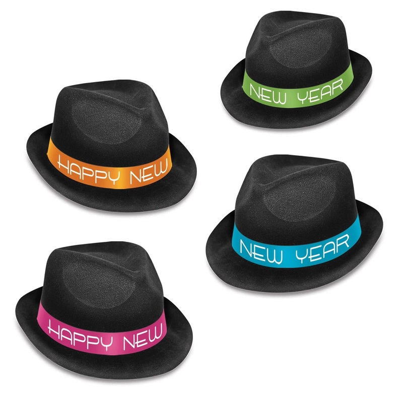 25 Pack Beistle New Year's Eve Neon Glow Chairman Hats