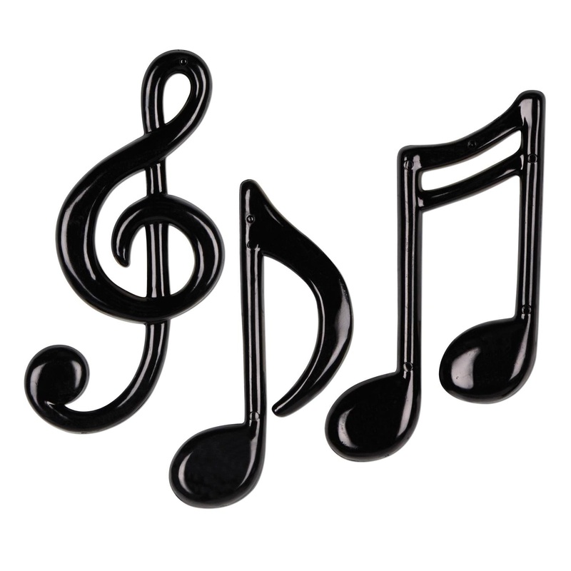 36 Piece Beistle Molded Plastic Musical Party Notes