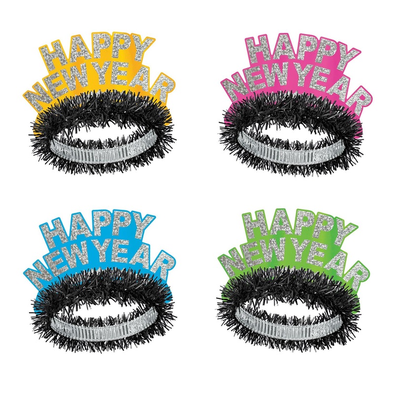 50 Pack Beistle New Year's Eve Neon Tiara