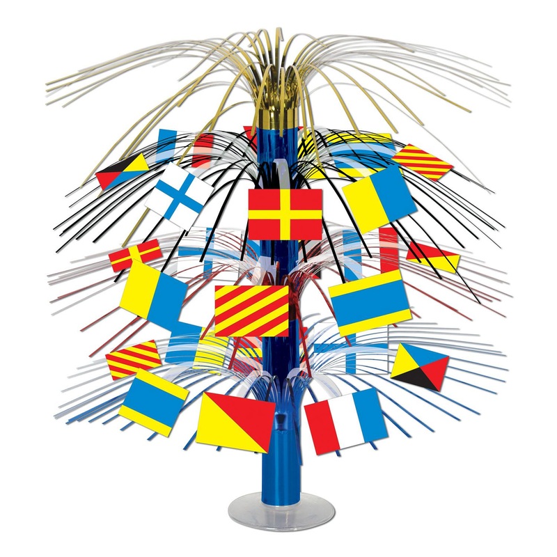 6 Pack Beistle Nautical Flag Cascade Party Centerpiece