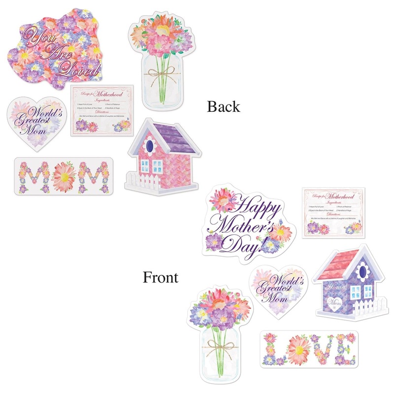 72 Pack Beistle Mother's Day Cutouts