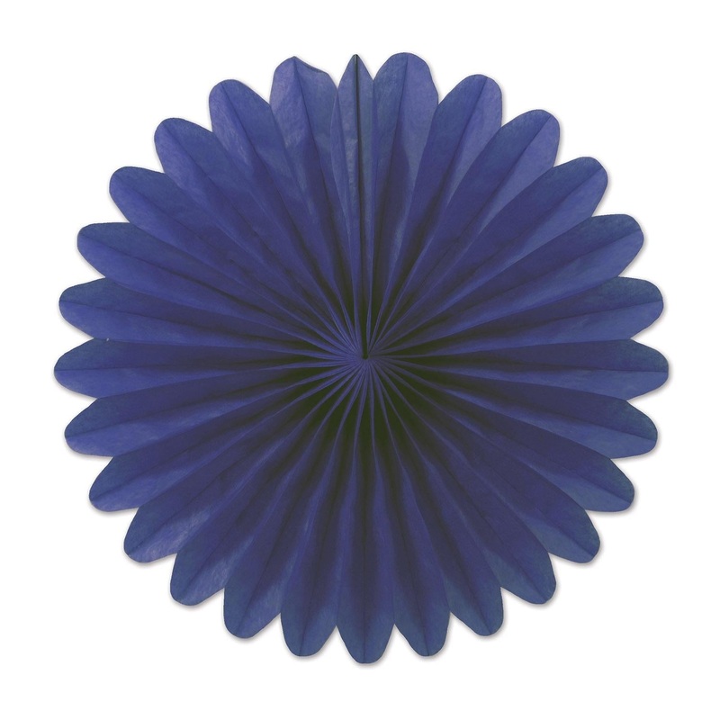 72 Piece Beistle Mini Tissue Party Fans blue