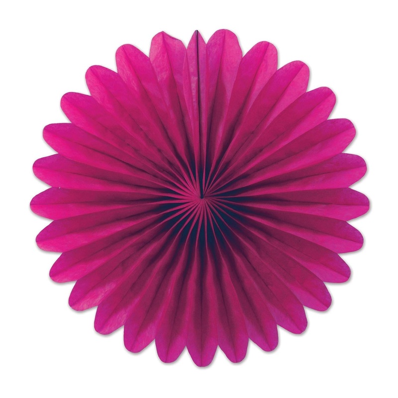 72 Piece Beistle Mini Tissue Party Fans cerise