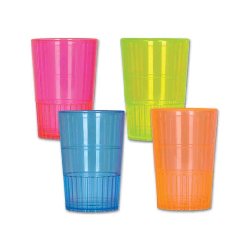 96 Pack Beistle New Year's Eve Neon Shot Glasses