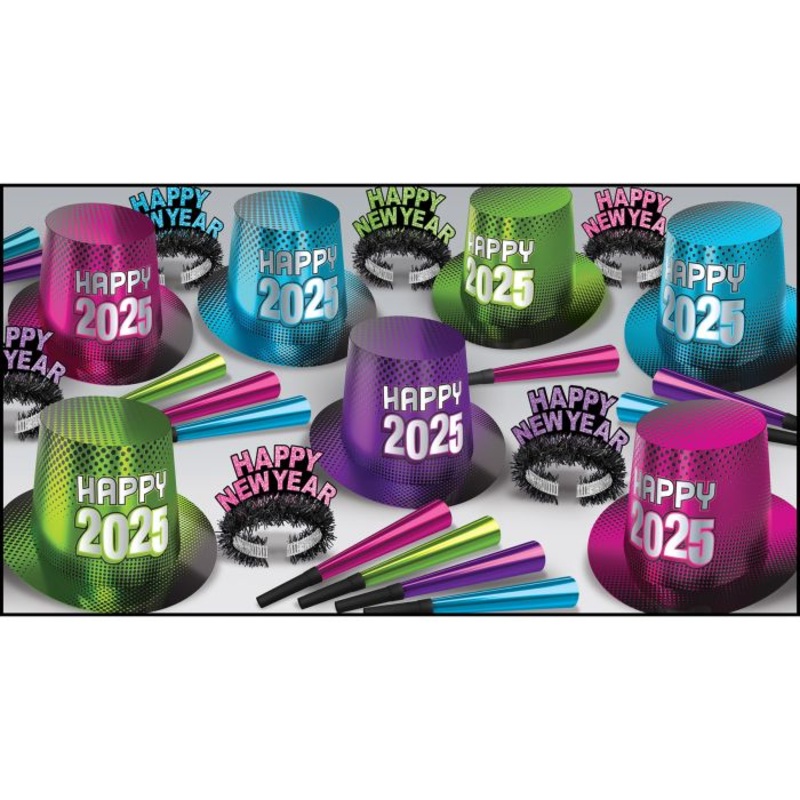 Beistle New Year "2025" Party Kit for 50 People