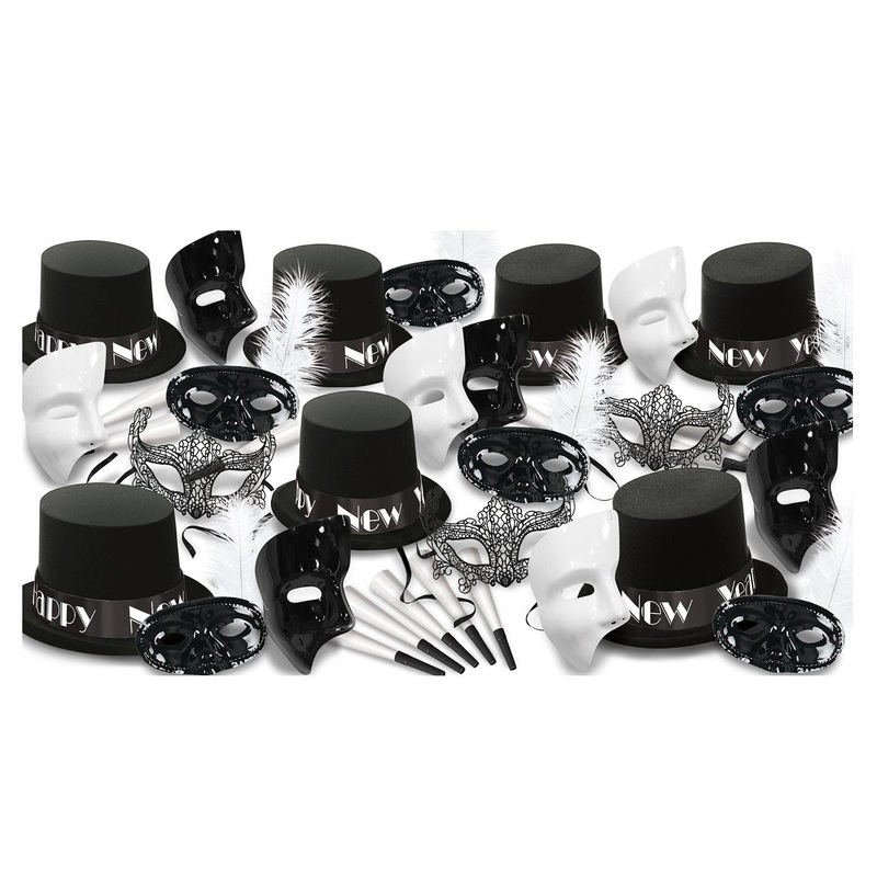 Beistle New Year Masquerade New Year's Eve Party Kit for 50 People