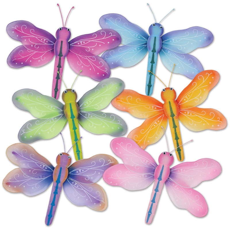 12 Pack Beistle Nylon Dragonfly Party Decoratiom