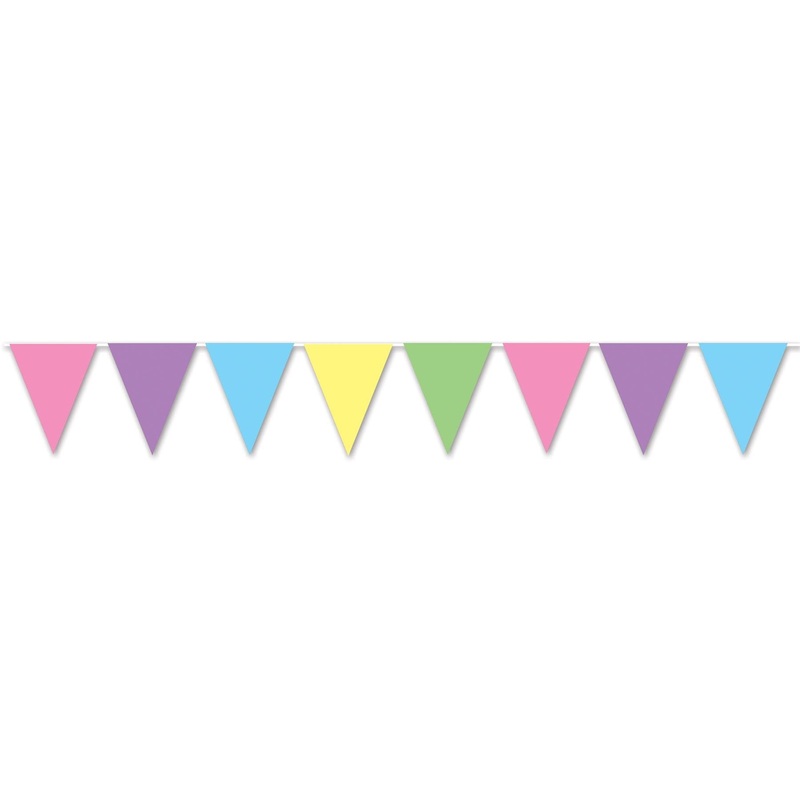 12 Pack Beistle Pastel Party Pennant Banner
