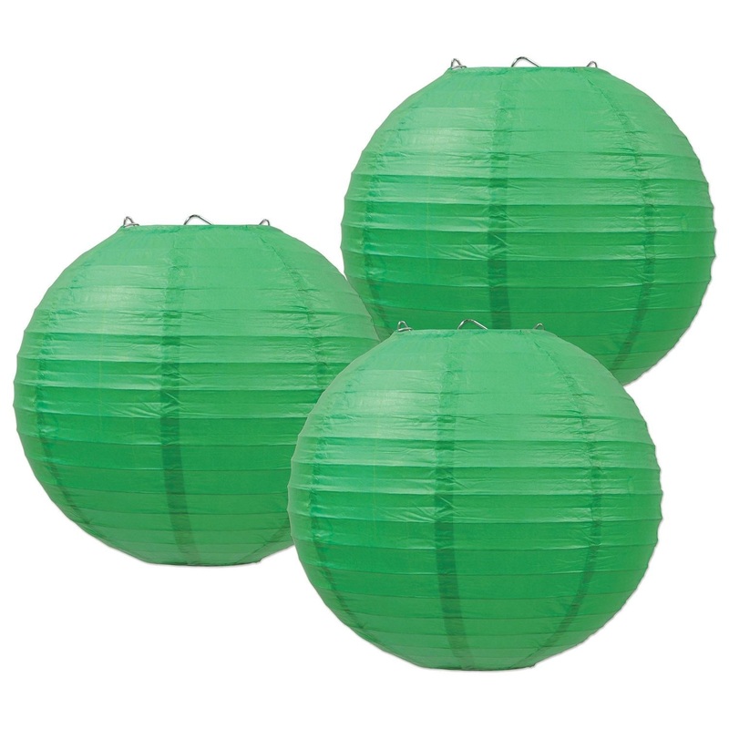 18 Pack Beistle Party Paper Lanterns green