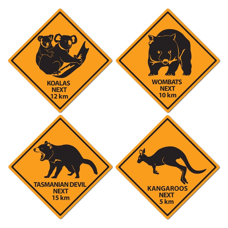 48 Pack Beistle Outback Road Sign Party Cutouts
