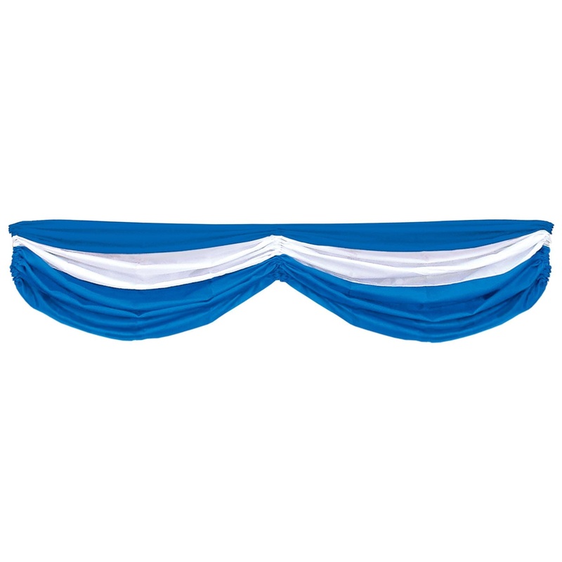 6 Pack Beistle Oktoberfest Fabric Bunting- Solid Blue and White