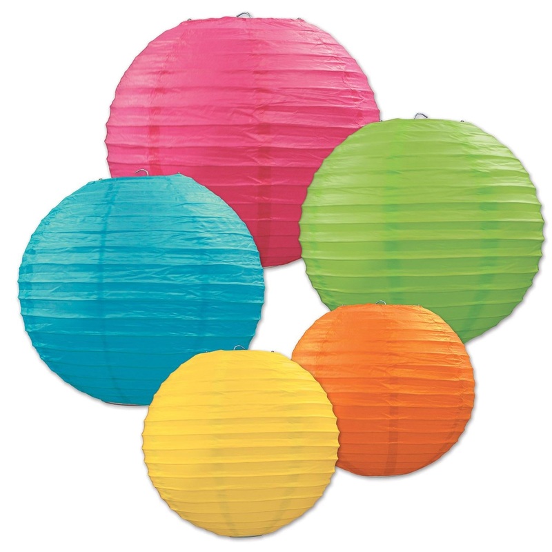6 Pack Beistle Party Paper Lantern Assortment