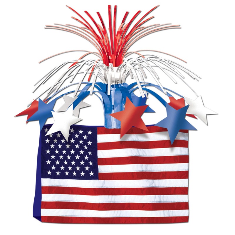 12 Pack Beistle American Flag Party Centerpiece