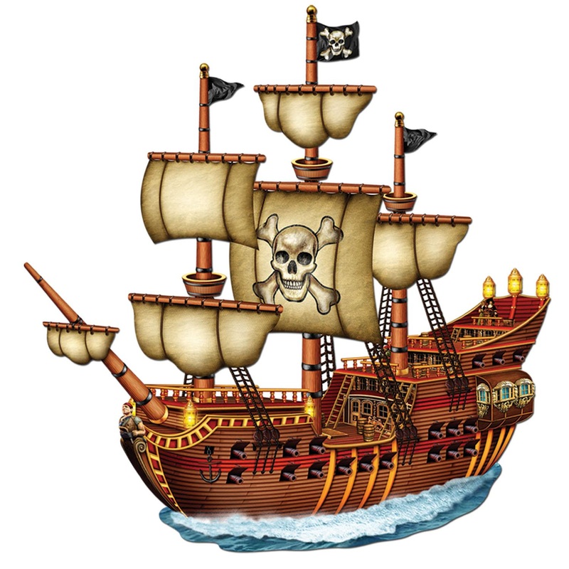 12 Pack Beistle Jointed Pirate Ship Party Decoration
