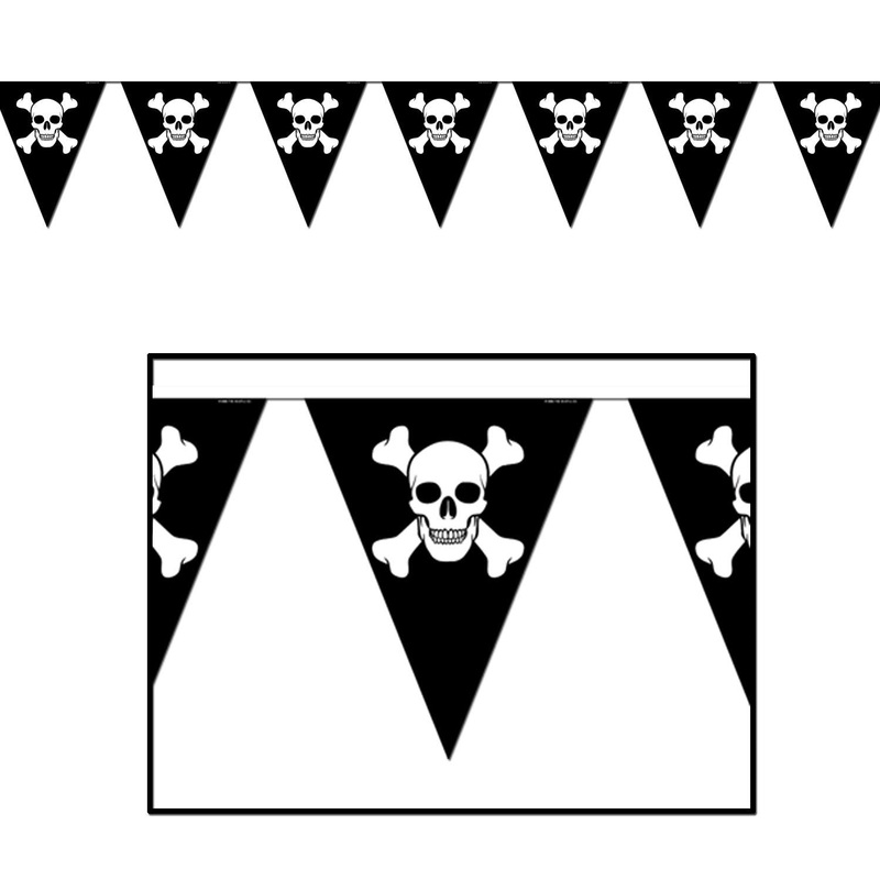 12 Pack Beistle Jolly Roger Party Pennant Banner