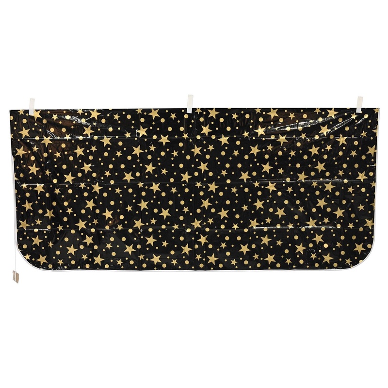 12 Pack Beistle New Year's Eve Plastic Balloon Bag - black/gold - bag only