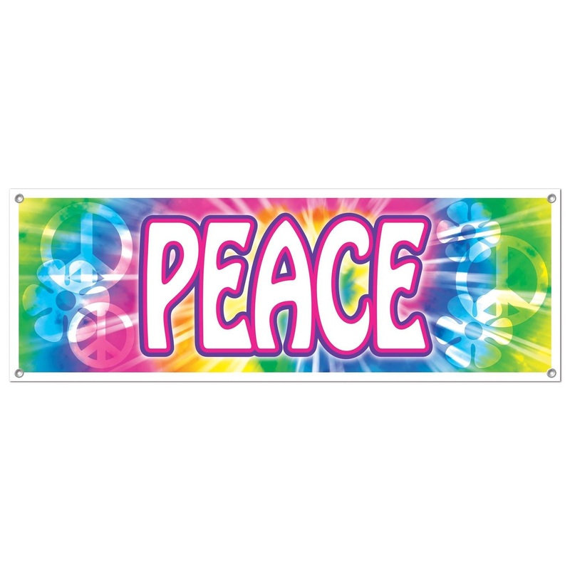 12 Pack Beistle Peace Sign Party Banner