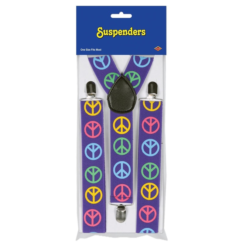 12 Pack Beistle Peace Sign Suspenders