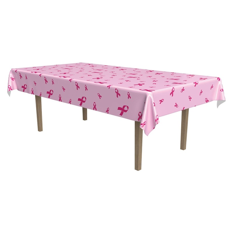 12 Pack Beistle Pink Ribbon Party Tablecover