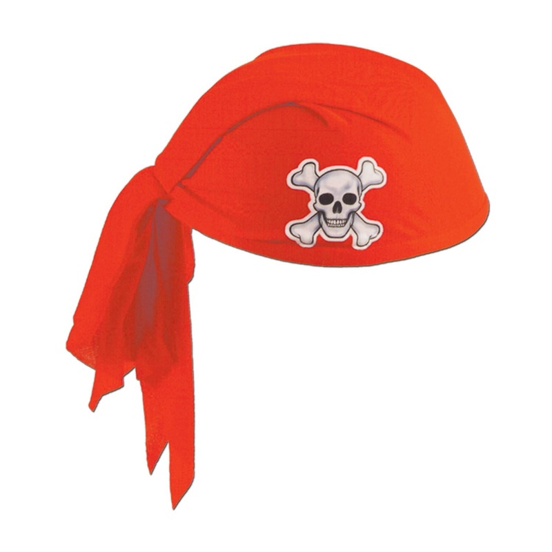 12 Pack Beistle Pirate Scarf Hat - red