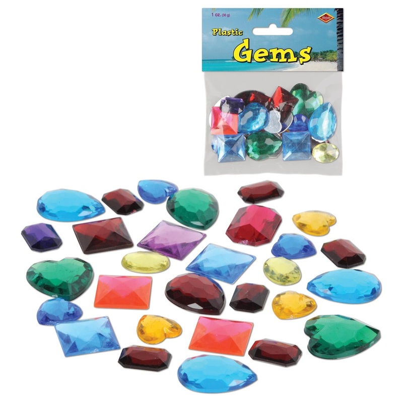 12 Pack Beistle Plastic Party Jewels (1 Oz per Pack)