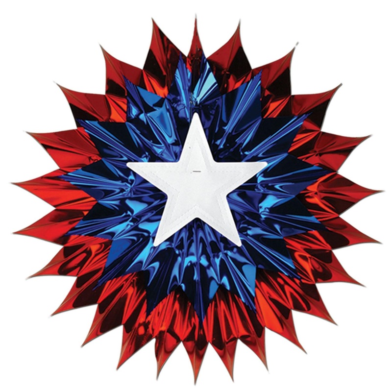 12 Piece Beistle Patriotic Fan-Burst Party Decoration