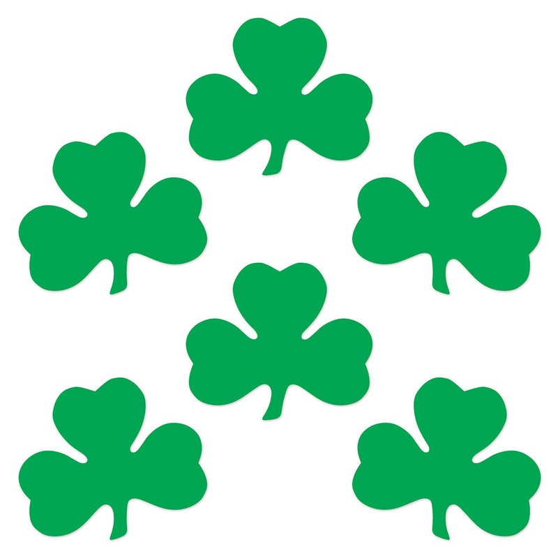 144 Pack Beistle St. Patrick's Day Packaged Printed Shamrock Cutouts
