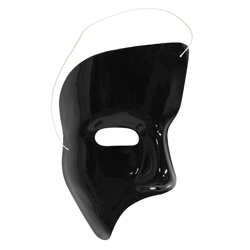 24 Pack Beistle Mardi Gras Phantom Mask - black