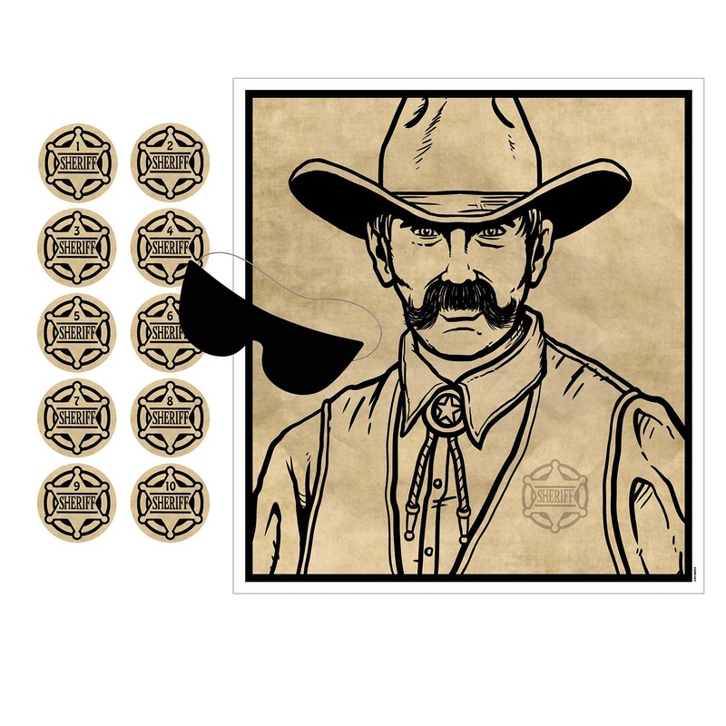 24 Pack Beistle Pin The Badge On The Sheriff Party Game